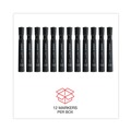 Permanent Markers | Universal UNV07051 Broad Chisel Tip Permanent Marker - Black (1 Dozen) image number 5