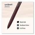 Back to School Sale | uni-ball 70660 Medium 0.7 mm Zento Retractable Gel Pen - Black Ink, Assorted Barrel Colors (1-Dozen) image number 5