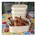 Food Trays, Containers, and Lids | World Centric CTL-NT-16 4.7 in. x 6.8 in. x 0.8 in. Paper Lids for Containers - Natural (300/Carton) image number 2