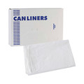 Trash & Waste Bins | Boardwalk H6036TWK 30 in. x 36 in. 30 gal. 0.9 mil Linear Low Density Industrial Can Liners - White (100/Carton) image number 6