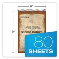 Notebooks & Pads | TOPS 74688 Second Nature 6 in. x 9 in. Sheets Gregg Rule Recycled Notepads - Brown Cover image number 1