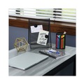 Back to School Sale | Universal UNV20027 9 in. x 8 in. x 11.63 in. Metal Mesh 35 Sheet Capacity Free Standing Document Holder - Black image number 5