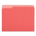 File Folders | Universal UNV10503 1/3-Cut Tabs Deluxe Colored Top Tab File Folders - Letter Size, Red/Light Red (100/Box) image number 2