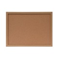 Mailroom Equipment | Universal 43602-UNV 24 in. x 18 in. Cork Board with Oak Style Frame - Tan Surface image number 0