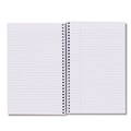 Notebooks & Pads | Universal UNV66410 9.5 in. x 6 in. 3-Subject Medium/College Rule Wirebound Notebook - Black Cover image number 2