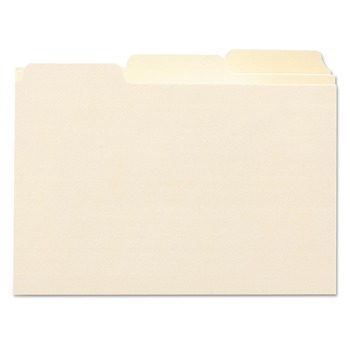 Smead 56030 4 in. x 6 in. 1/3-Cut Top Tab Card Guides - Manila (100/Box)