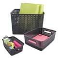 Boxes & Bins | Advantus 40328 13.88 in. x 10.5 in. x 8.75 in. Weave Bins - Black (2/Pack) image number 3