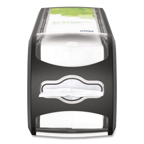 Paper Towel Holders | Tork 7432000 Xpressnap Fit 4.8 x 12.8 x 5.6 Countertop Napkin Dispenser - Black image number 0