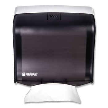 San Jamar T1755TBK 11.5 in. x 5.5 in. x 11.5 in. Ultrafold Fusion C-Fold and Multifold Towel Dispenser - Black