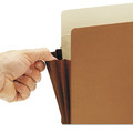 File Folders | Smead 74681 3.5 in. Expansion Legal Size Fully Lined 6.5 in. High Gussets Drop-Front End Tab File Pockets - Redrope/Brown (10/Box) image number 3