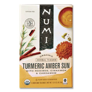 PRODUCTS | Numi 10552 1.46 oz Bag Turmeric Tea - Amber Sun (12/Box)