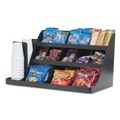 Breakroom Supplies | Mind Reader COMORG2-BLK 24 in. x 11.8 in. x 12.5 in. 14-Compartment Extra Large Coffee Condiment and Accessory Organizer - Black image number 4