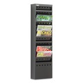 Just Launched | Safco 4321BL 11 Compartments 10 in. x 4 in. x 36-1/4 in. Steel Magazine Rack - Black image number 1
