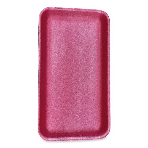 Food Trays, Containers, and Lids | GEN 1525PINK 14.5 in. x 8 in. x 0.75 in. #1525 Meat Trays - Pink (250/Carton) image number 0