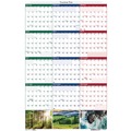 Clearance Center | House of Doolittle 393 12-Month (Jan-Dec): 2026 24 in. x 37 in. Nature Photos Earthscapes Recycled Reversible/Erasable Yearly Wall Calendar - White Sheets image number 2