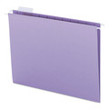 File Folders | Smead 64064 1/5 Cut Tab Letter Size Colored Hanging File Folders - Lavender (25/Box) image number 1