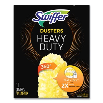 Swiffer 99035 Heavy Duty Dust Lock Fiber 2 in. x 6 in. Dusters - Yellow (33/Carton)