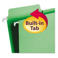 File Folders | Smead 64098 Letter Size 1/3-Cut Tabs FasTab Hanging Folders - Green (20/Box) image number 1