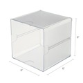 Desktop Organizers | Deflecto 350401 6 in. x 6 in. x 6 in. 1 Compartment Stackable Plastic Cube Organizer - Clear image number 9
