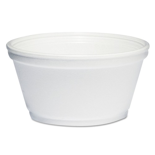 Just Launched | Dart 8SJ20 8 oz. Extra Squat Foam Container - White (50 Packs/Carton) image number 0