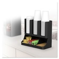 Breakroom Supplies | Mind Reader UPRIGHT6BLK 11.5 in. x 6.5 in. x 15 in. 6-Section Flume Upright Coffee Condiment/Cup Organizer - Black image number 4