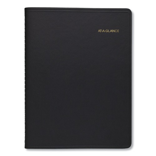 Back to School Sale | AT-A-GLANCE 7022205 12-Month: Jan 2026 to Dec 2026 11 in. x 8 in. 2-Person Group Daily Appointment Book - Black Cover image number 0