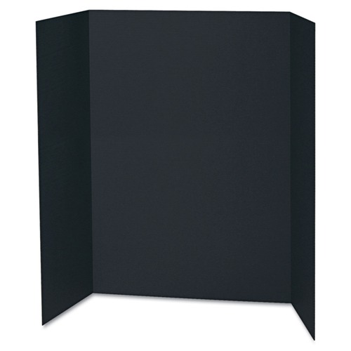 Project & Display Boards | Pacon P3766 48 in. x 36 in. Spotlight Corrugated Presentation Display Boards - Black/Kraft (24/Carton) image number 0