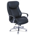 Office Chairs | La-Z-Boy 48968 20.5 in. to 23.5 in. Seat Height Commercial 2000 Big/Tall Executive Chair Supports Up to 400 lbs. - Black Seat/Back, Silver Base image number 0