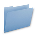 File Folders | Smead 21530 1 in. Expansion Assorted 1/3-Cut Tabs Letter Size Expanding Recycled Heavy Pressboard Folders - Blue (25/Box) image number 1