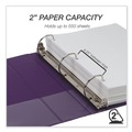 Binders | Samsill MP46469 11 in. x 8.5 in. 2 in. Capacity 3 Rings Durable D-Ring View Binders - Blueberry/Blue Coconut/Dragonfruit/Purple (4/Pack) image number 4