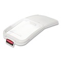 Cups and Lids | Rubbermaid Commercial FG9F7700CLR Prosave 29 in. x 12.13 in. x 1.9 in. Bin Lid and Scoop Replacement - Clear image number 2