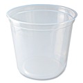 Food Trays, Containers, and Lids | Fabri-Kal 000000000009505103 4.6 in. x 4.1 in. 24 oz. Microwavable Plastic Deli Containers - Clear (500/Carton) image number 0