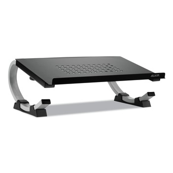 Allsop 30498 15 in. x 11.5 in. x 6 in. Redmond Adjustable Curve Notebook Stand Supports 40 lbs. - Black/Silver