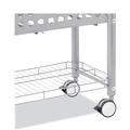 Office Filing Cabinets & Shelves | Vertiflex VF52000 28.25 in. x 13.75 in. x 27.38 in. 1 Shelf 2 Bins File Cart with Open Top - Matte Gray image number 3