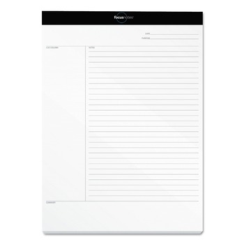 TOPS 77103 50-Sheets 8.5 in. x 11.75 in. Meeting-Minutes/Notes Format FocusNotes Legal Pad - White