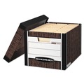  | Bankers Box 0072506 12.75 in. x 16.5 in. x 10.38 in. R-KIVE Heavy-Duty Storage Boxes for Letter/Legal Files - Woodgrain (4/Carton) image number 0