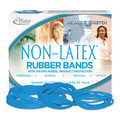 Rubber Bands | Alliance 42339 4 oz. Box Size 33 0.04 in. Gauge Antimicrobial Non-Latex Rubber Bands - Cyan Blue (1-Box) image number 1