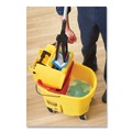 Mop Buckets | Rubbermaid Commercial FG758888RED WaveBrake 2.0 35 qt. Side-Press Plastic Bucket/Wringer Combos - Red image number 3
