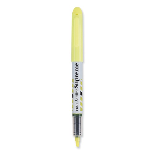 Highlighters | Pilot 16008 Chisel Tip Spotliter Supreme Highlighter - Fluorescent Yellow Ink, Yellow/White Barrel (1-Dozen) image number 0
