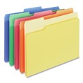 File Folders | Universal UNV10506EE Deluxe Colored 1/3-Cut Top Tab Letter Size File Folders - Assorted (100/Box) image number 1