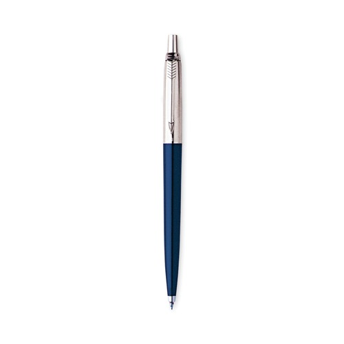Pens | Parker 1953186 1 mm Medium Jotter Retractable Ballpoint Pen - Blue Ink, Royal Blue/Chrome Barrel image number 0
