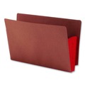 File Folders | Smead 74696 5.25 in. Expansion Redrope Drop-Front End Tab File Pockets with Fully Lined Colored Gussets - Legal, Redrope/Red (10/Box) image number 0