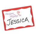 Labels | Avery 05143 3.38 in. x 2.33 in. Printable Adhesive Name Badges - Red Border (100/Pack) image number 2