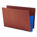 File Folders | Smead 74689 5.25 in. Expansion Legal Size Fully Lined 6.5 in. High Gussets Drop-Front End Tab File Pockets - Redrope/Blue (10/Box) image number 0