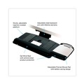 Mouse Pads & Wrist Support | 3M AKT80LE Knob Adjust Keyboard Tray with Highly Adjustable Platform - Black image number 7
