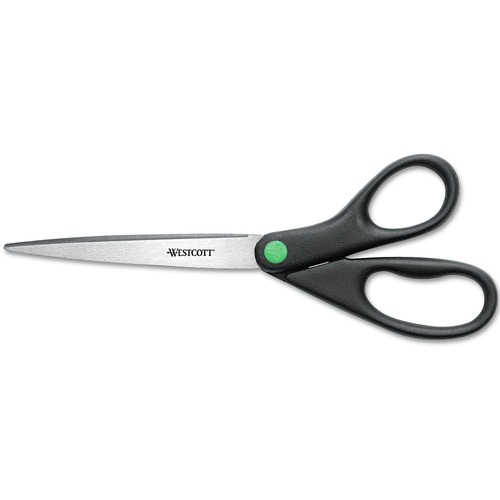 Arts & Crafts Supplies | Westcott 13138 KleenEarth 9 in. Long 3.75 in. Cut Length Scissors - Straight Black Handle image number 0