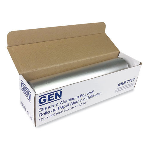 Food Wraps | GEN GEN7110CT Standard Aluminum Foil Roll, 12-in X 500 Ft, 6/carton image number 0