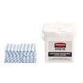 Cleaning Cloths | Rubbermaid Commercial HYGEN 2134283 12 x 12 Disposable Microfiber Cleaning Cloths - Blue/White Stripes (600/Carton) image number 2