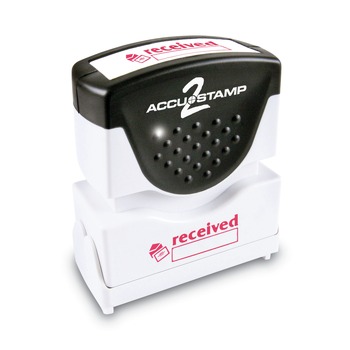 ACCUSTAMP2 035570 1.63 in. x 0.5 in. RECEIVED Pre-Inked Shutter Stamp - Red