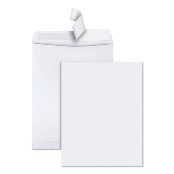 Quality Park QUA44082 Redi-Strip 12 x 15.5 Cheese Blade Flap Catalog Envelope - White (100/Box)